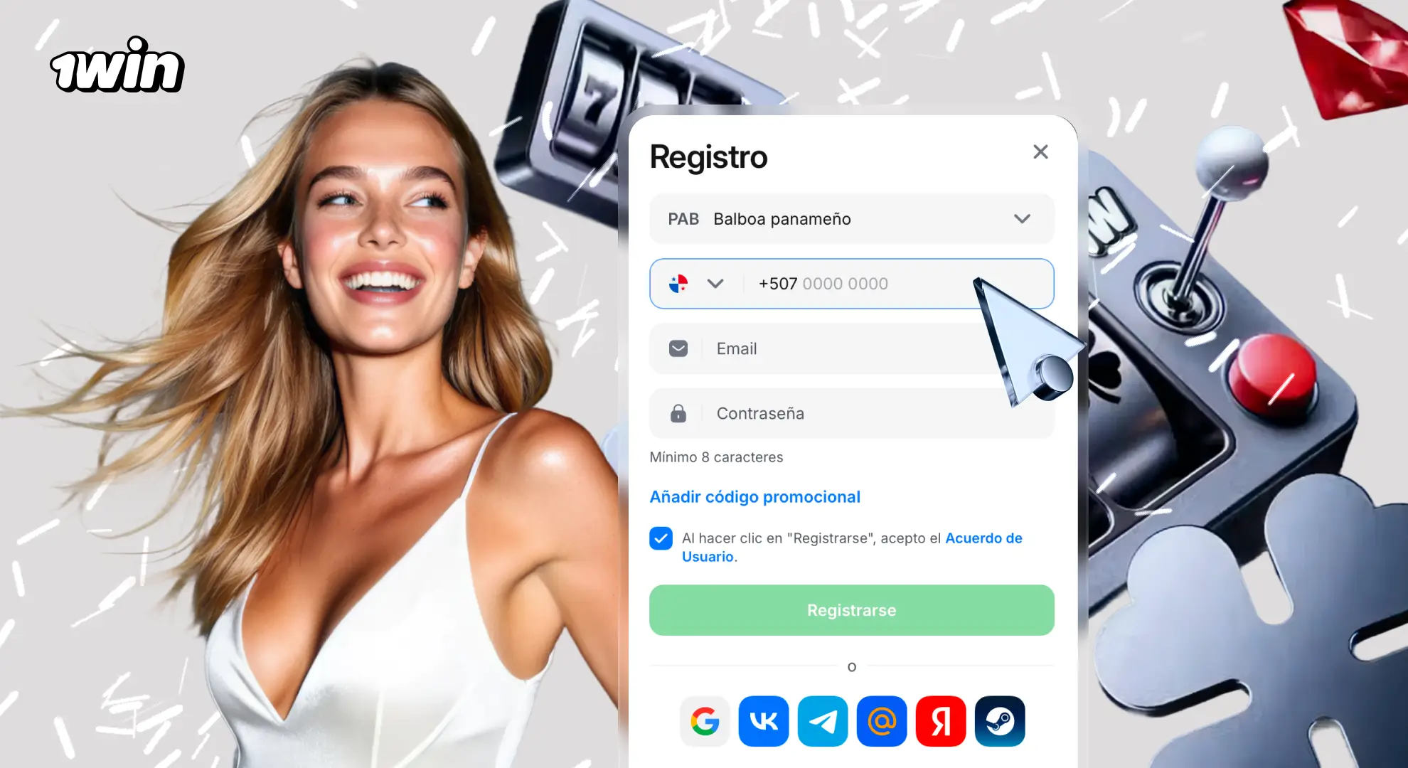 Registrarse en 1win Cripto